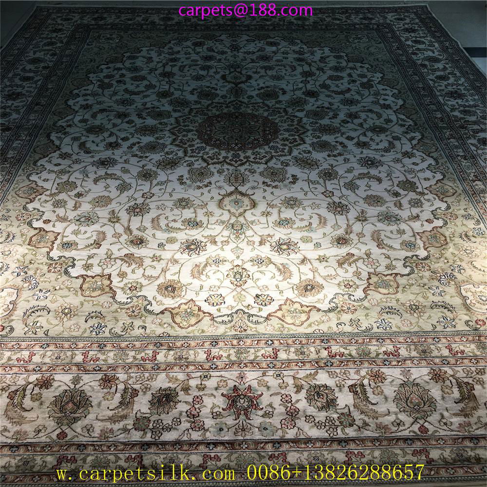 亞美傳奇8x11ft silk carpet真絲手工書房地毯,波斯圖案 2