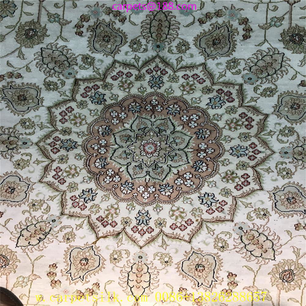 8x11ft 亚美传奇silk carpet真丝手工书房地毯,波斯图案 3