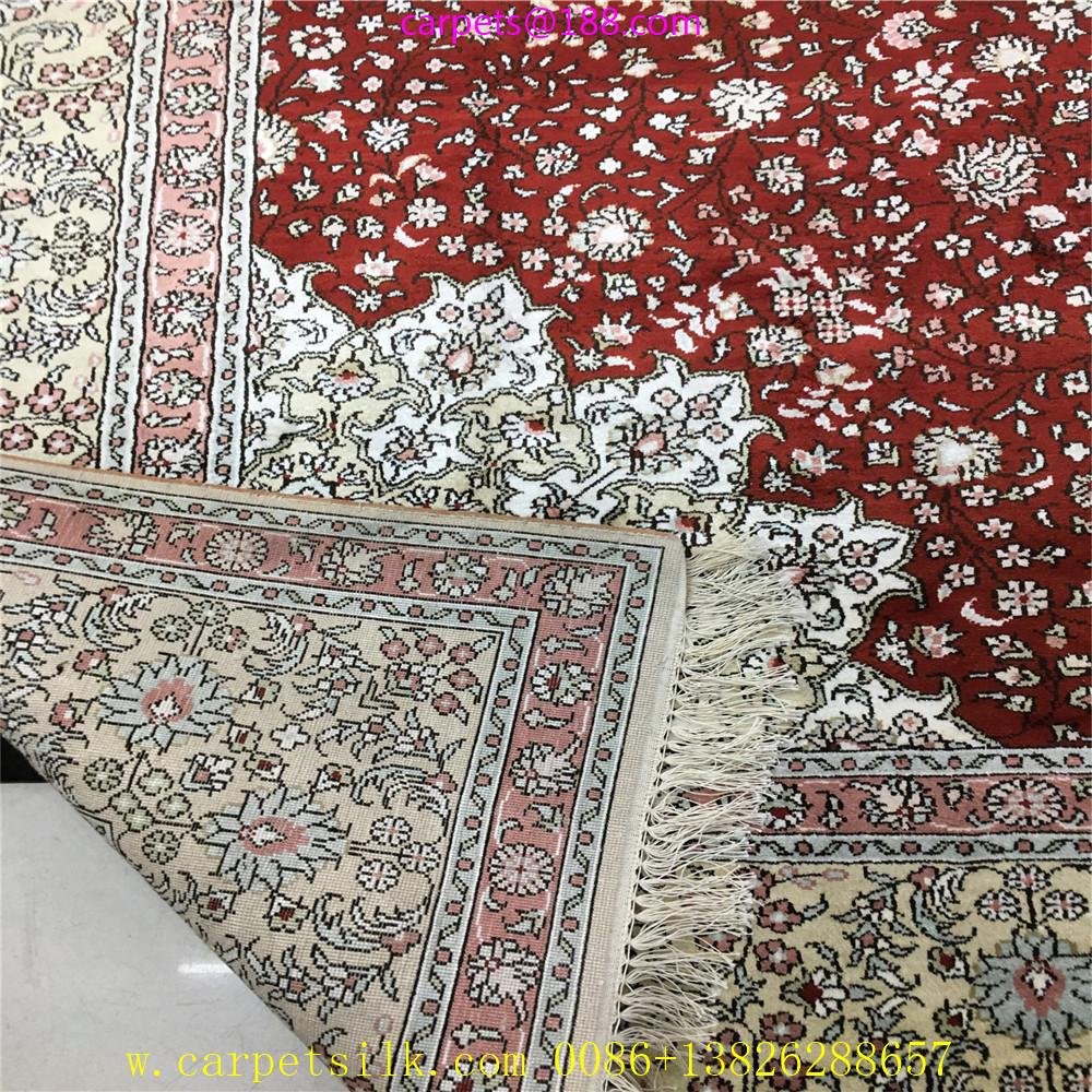 Yamei wholesale red 6x9ft handmade bedroom rug 4