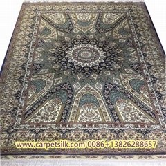 yamei legend handmade silk carpet, Persian design