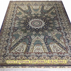 yamei legend handmade 4x6ft silk carpet, Persian design