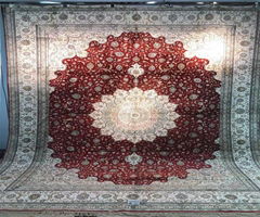 9x12 ft pure silk Persian carpet living room bedroom study art carpet