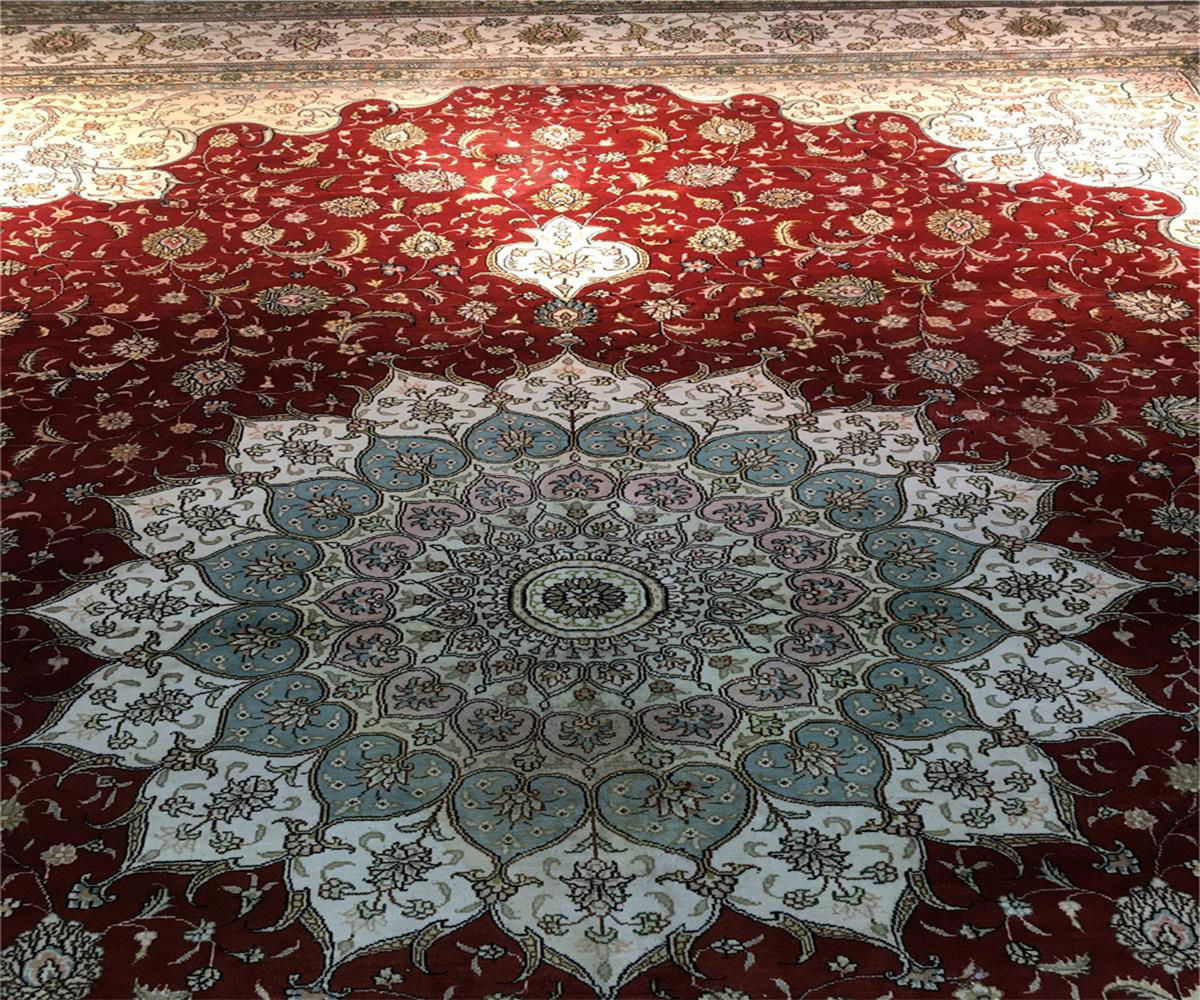真丝纯手工地毯9x12英尺 客厅 书房艺术地毯 2