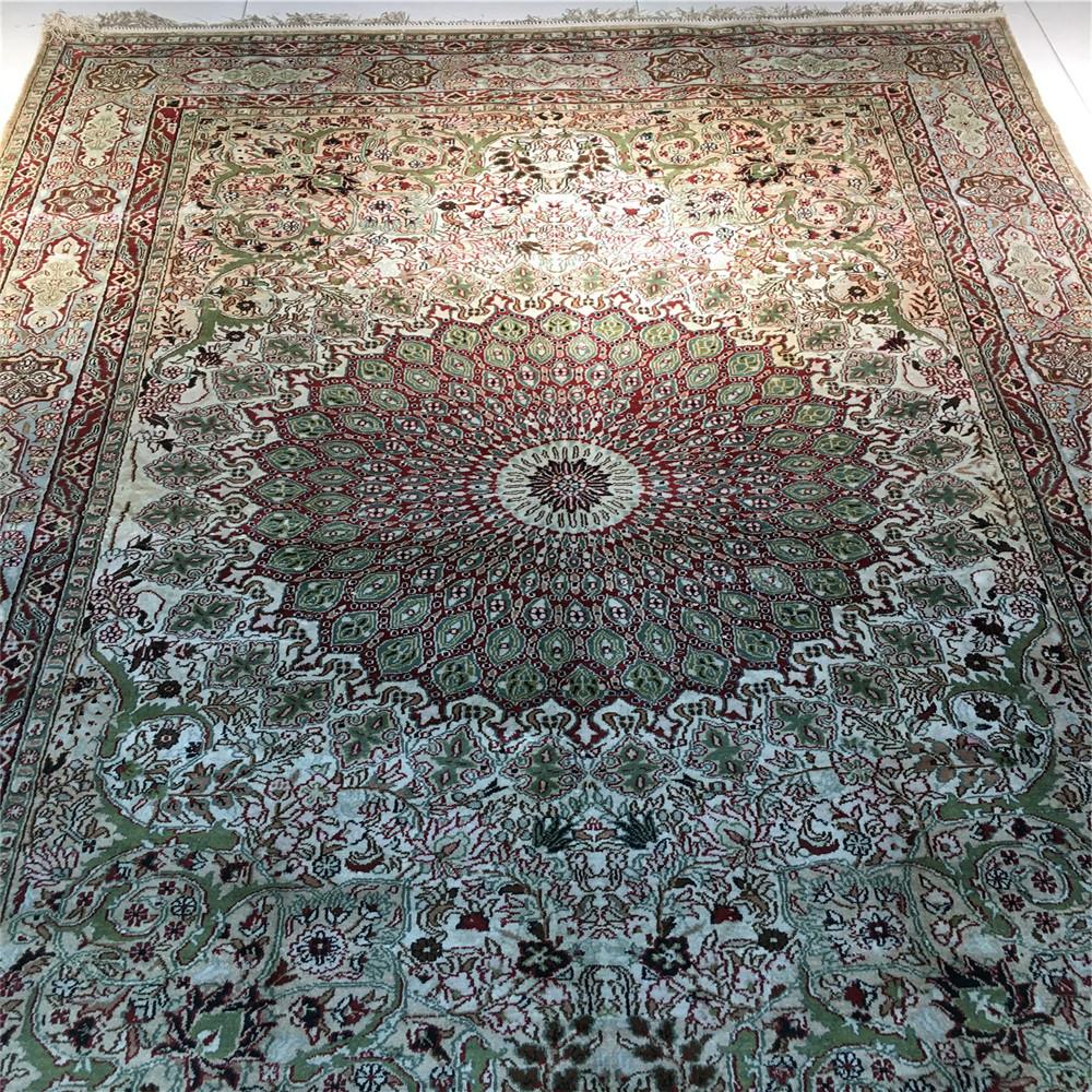 The manufacturer of high-quality handmade silk carpet is Yamei Carpet Factory 5