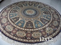 12x12ft手工真絲奢華園形