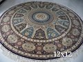 Persian Splendor 12x12ft handmade silk luxury sitting room carpet,bedroom carpet 2