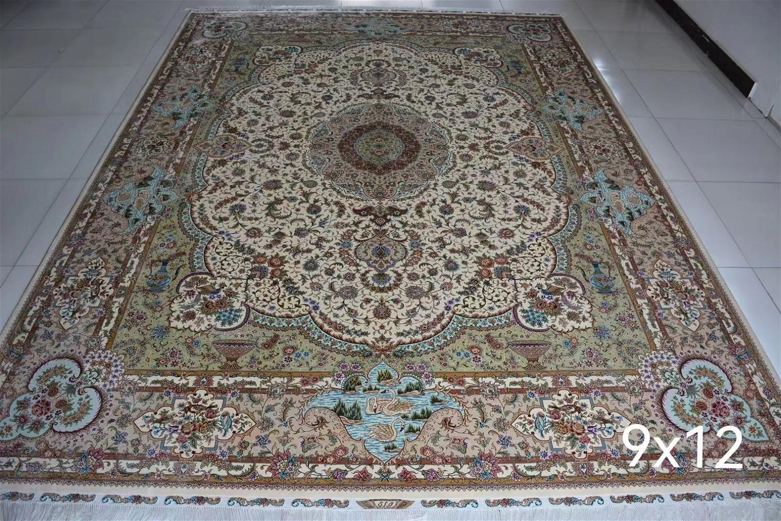 9x12fthandmade silk art persian sitting room carpet president room carpet 3