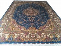 手工编织10x14ft真丝艺术波斯地毯欧式豪华毯子