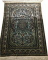 800L Handwoven 2x3ft wall silk tapestry prayer carpet 1