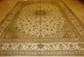 8x11ft silk carpet真丝手工织造的书房地毯,亚美传奇波斯图案 1