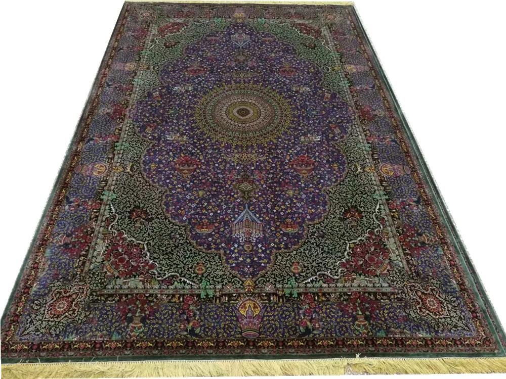 handmade silk persian carpet art silk wall hanging tapestry 1