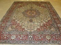 Persian Luxury 8x10ft Date Red Silk Persian Style Living Room Carpet