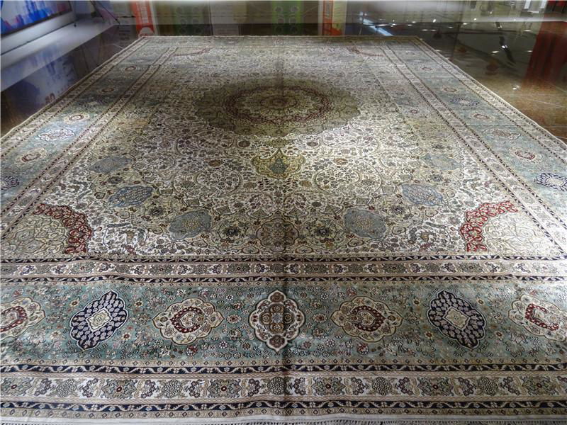 Persian Splendor 14x20ft oversized handmade silk carpet for villa use 4