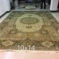 persian splendor 10x14ft handmade silk persianc arpet for villa living room 2