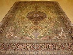 persian splendor 9x12ft red color antique handmade silk persian carpet 
