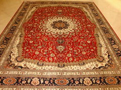 9x12ft China red color handmade silk carpet selling all over the world