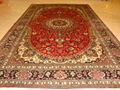 9x12ft 中国2024 红手工编织真丝地毯畅销全世界