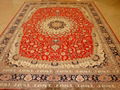 9x12ft China red color handmade silk carpet selling all over the world