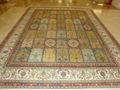 9x13ft 土耳其經典格紋客廳地毯真絲手工編織 1