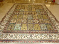 9x13ft turkish classic square design living room carpet handmade technics