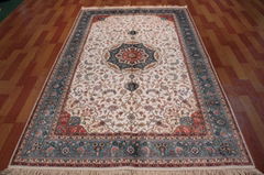 5x8ft handmade silk persian carpet for home decor