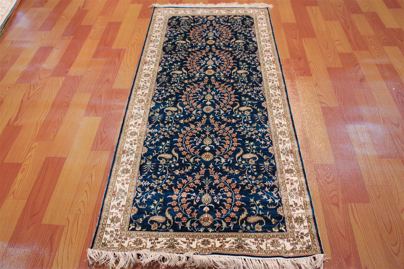 亚美地毯厂生产2.5X6ft手工真丝豪华走廊地毯 3