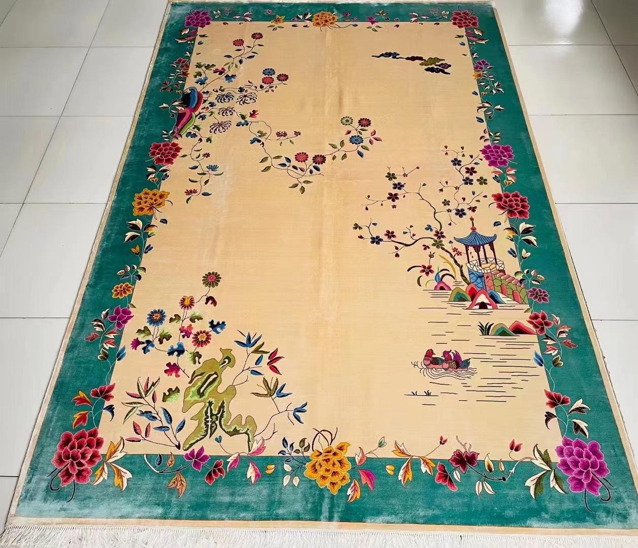 yamei carpet factory 2024hand knotted silk classic chinese style carpet