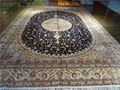 波斯富貴10x14ft大尺寸手工編織真絲地毯別墅專用 3