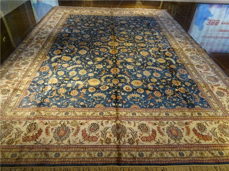 Persian Luxury 10x14ft Large Size Handmade Silk Carpet Villa Exclusive