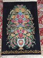 波斯富贵手工编织桑蚕丝墙壁艺术挂毯收藏祈祷毯子 1