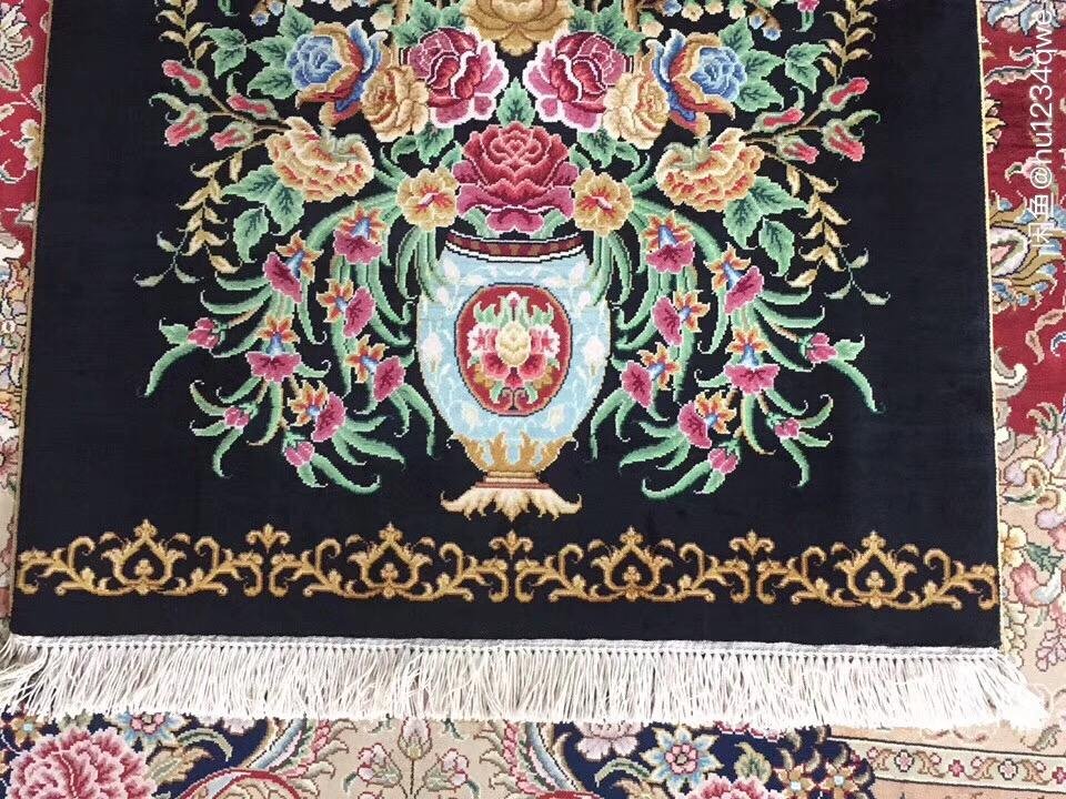 波斯富貴手工編織桑蠶絲牆壁藝朮挂毯收藏祈禱毯子 5