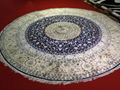圓形手工真絲波斯地毯餐廳專用地毯 2