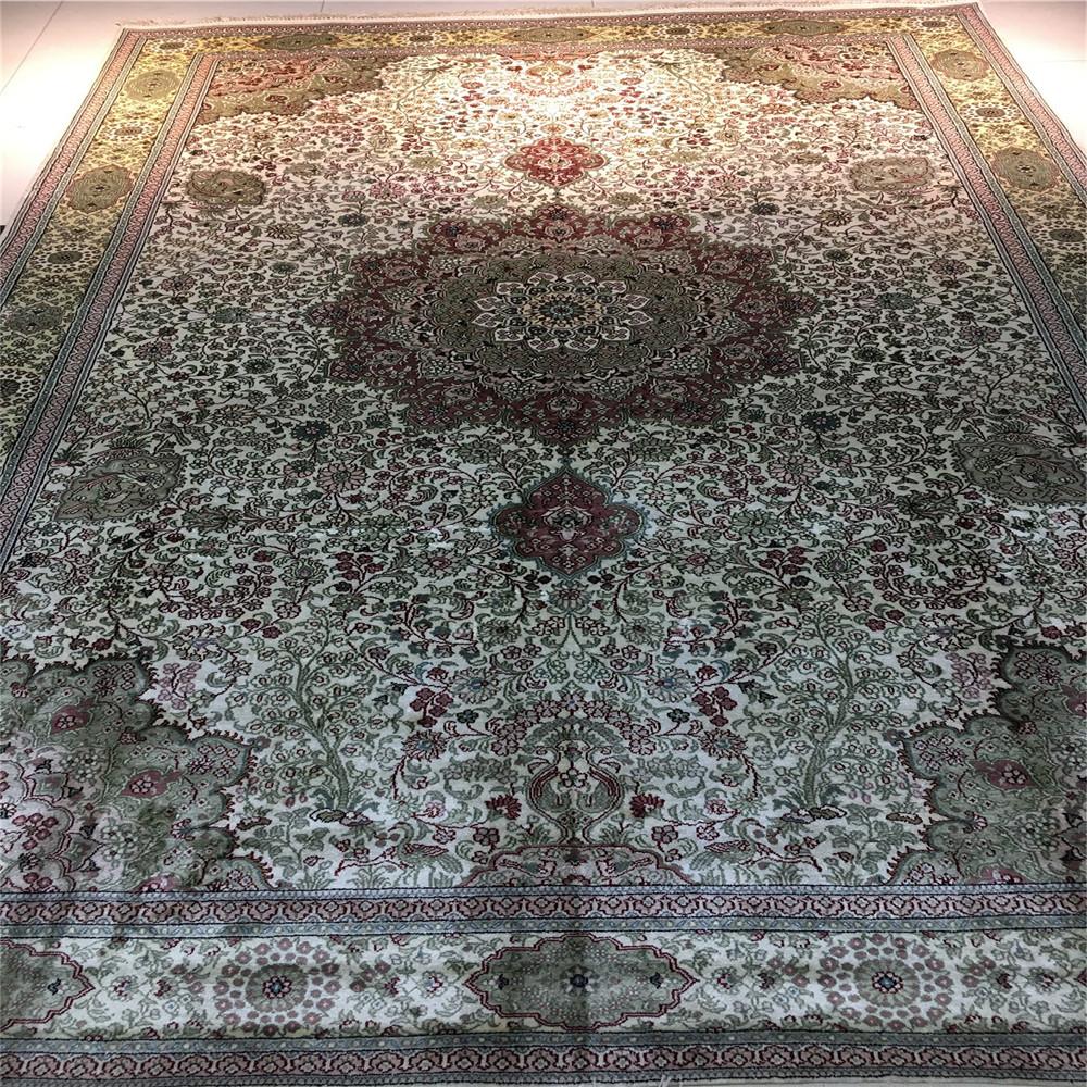 persian splendor handmade persian silk carpet 6x9ft for home decor 2