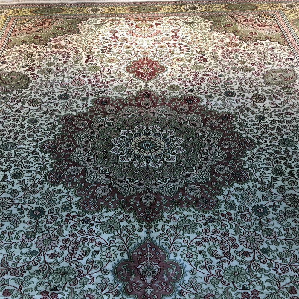 persian splendor handmade persian silk carpet 6x9ft for home decor 3