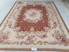 8x10ft 手工編織藝朮法式羊毛材質奧布松地毯