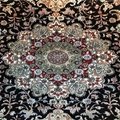 5x8ft dark blue color handmade silk persian carpet for sitting room,