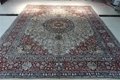 8x10ft red color handmade silk persian carpet for sitting room 4