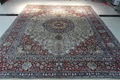 8x10ft red color handmade silk persian carpet for sitting room