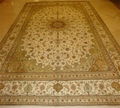 9x12ftbeige color handmade silk persian