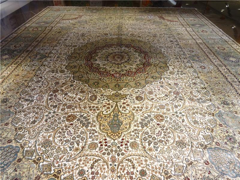 超大尺寸手工真絲14x20ft藝朮波斯地毯 3