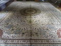 large size 14x20ft handmade silk persian carpet for sitting room