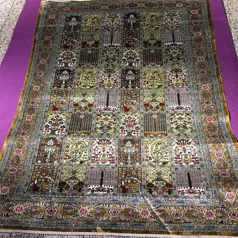3x5ft high density hand knotted silk persian art collection rugs