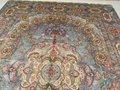 9X12ft古典藍色皇室奢華波斯地毯手工編織真絲地毯 4