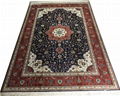 4x6ft red color handmade silk persian rug for prayer and hanging 3