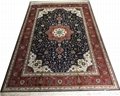 4x6ft red color handmade silk persian rug for prayer and hanging