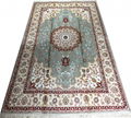 4x6ft red color handmade silk persian rug for prayer and hanging 4