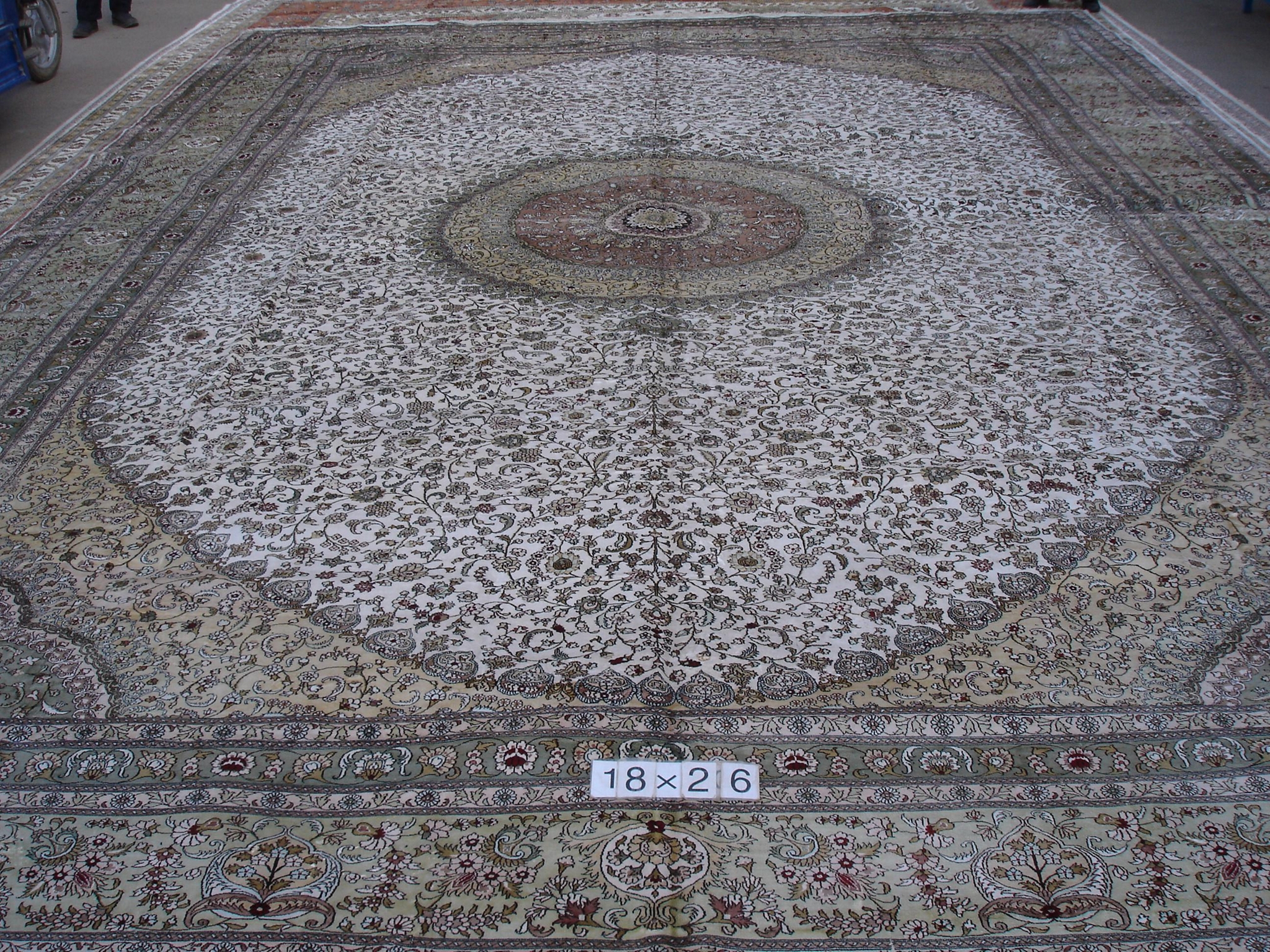 Large size red 16x24ft handmade silk carpet Persian carpet 4