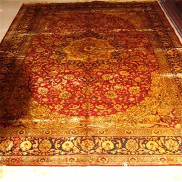 6x9ft 古董手工真丝波斯收藏装饰地毯carpet 4
