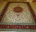 red color handmade silk persian carept