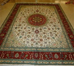 red color handmade silk persian carept for sitting room (Hot Product - 1*)